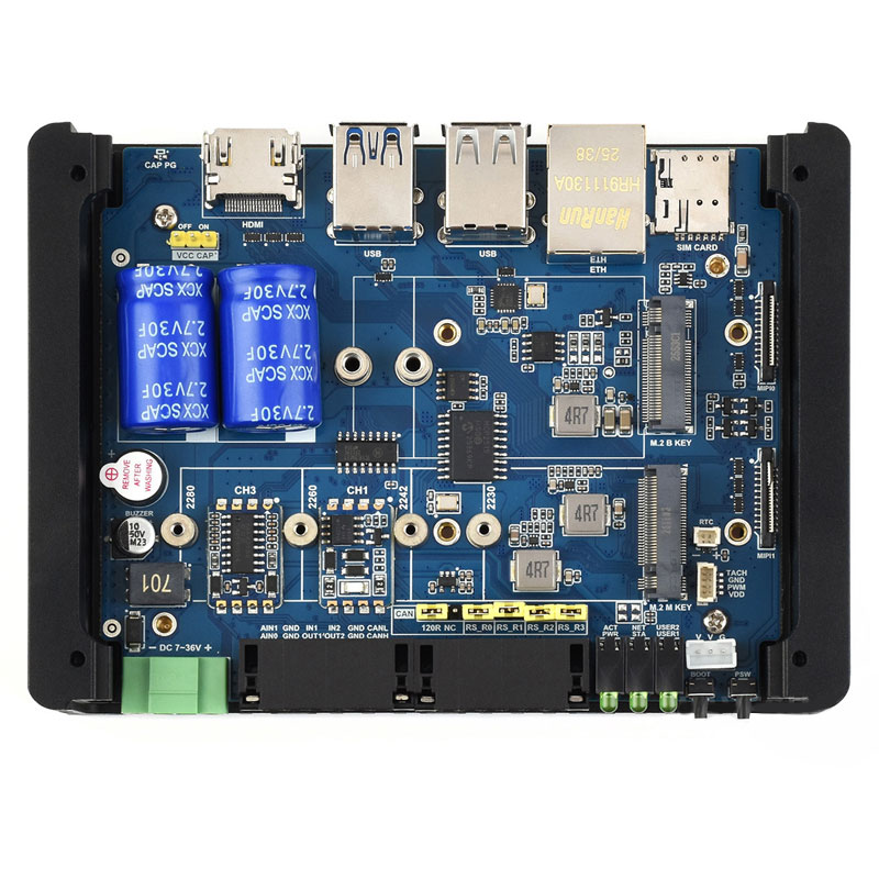 Raspberry Pi CM5 Industrial All-in-one Computer Kit 7/8/10.1inch Touch Screen Display 5MP Camera Aluminum Alloy Case