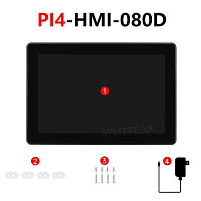 Raspberry Pi Industrial 8 inch HMI DSI LCD TouchScreen MIPI Display 1280x800 8inch One-Body PC With Front Camera For Pi 4/5