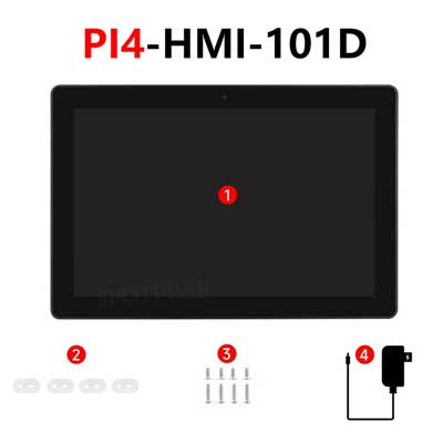 Raspberry Pi Industrial 10.1 inch DSI LCD HMI TouchScreen MIPI Display 1280x800 10.1inch One-Body PC With Front Camera For Pi 4/5