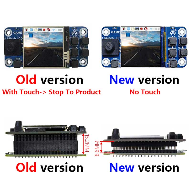 Raspberry Pi Game zero 2W/2B/3B+/4B 1.54inch mini LCD touchscreen