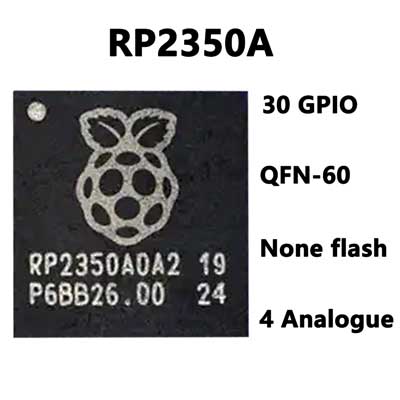 (Not released-Not for sale-Only product introduction) Chip RP2350A / RP2350B / RP2354A / RP2354B For Raspberry Pi Pico 2 ARM Cortex-M33 Hazard3 RISC-V