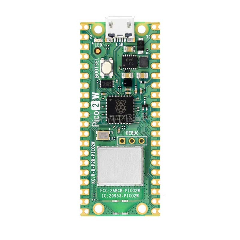 Raspberry Pi Pico 2 W RP2350 Pico2W ARM Cortex-M33 And RISC-V Hazard3 Wi-Fi4 Bluetooth5.2 CYW43439