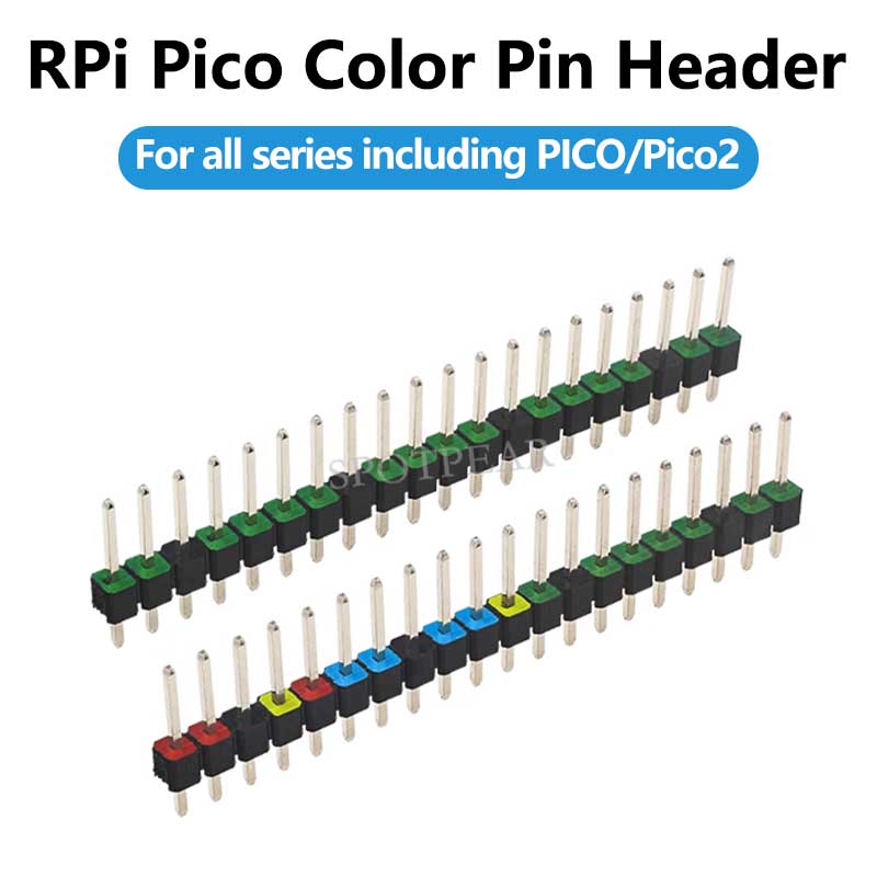 Raspberry Pi Pico Colorful GPIO Pins Header Also For Pico2/Pico2W RP2350 Development Board