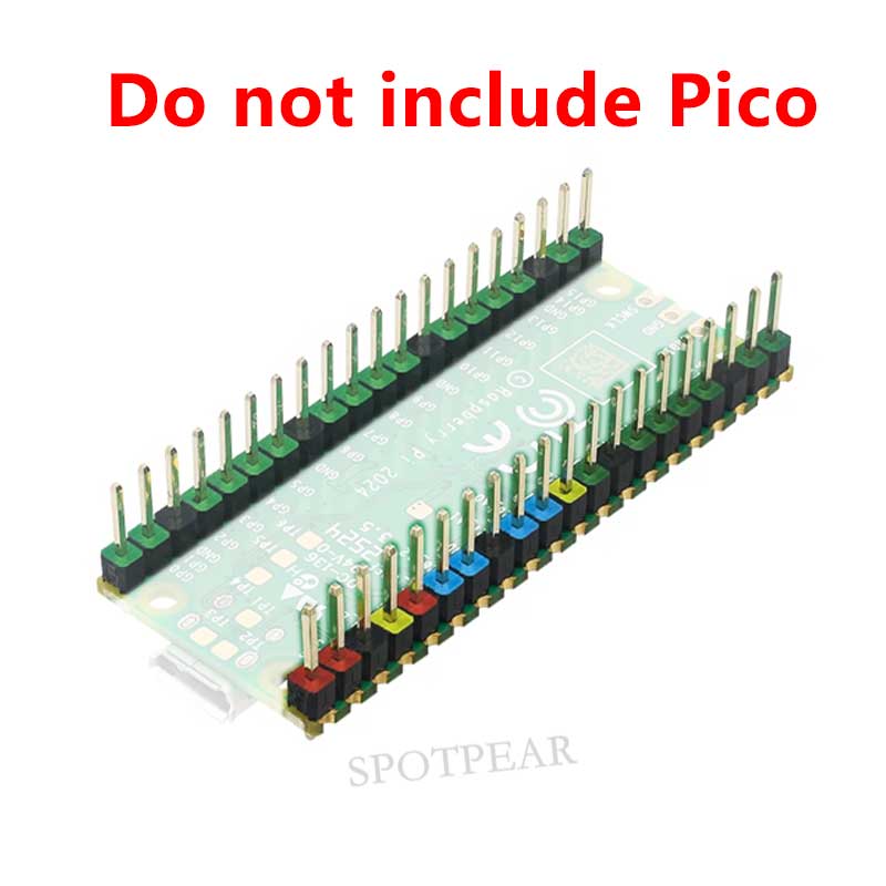 Raspberry Pi Pico Colorful GPIO Pins Header Also For Pico2/Pico2W RP2350 Development Board