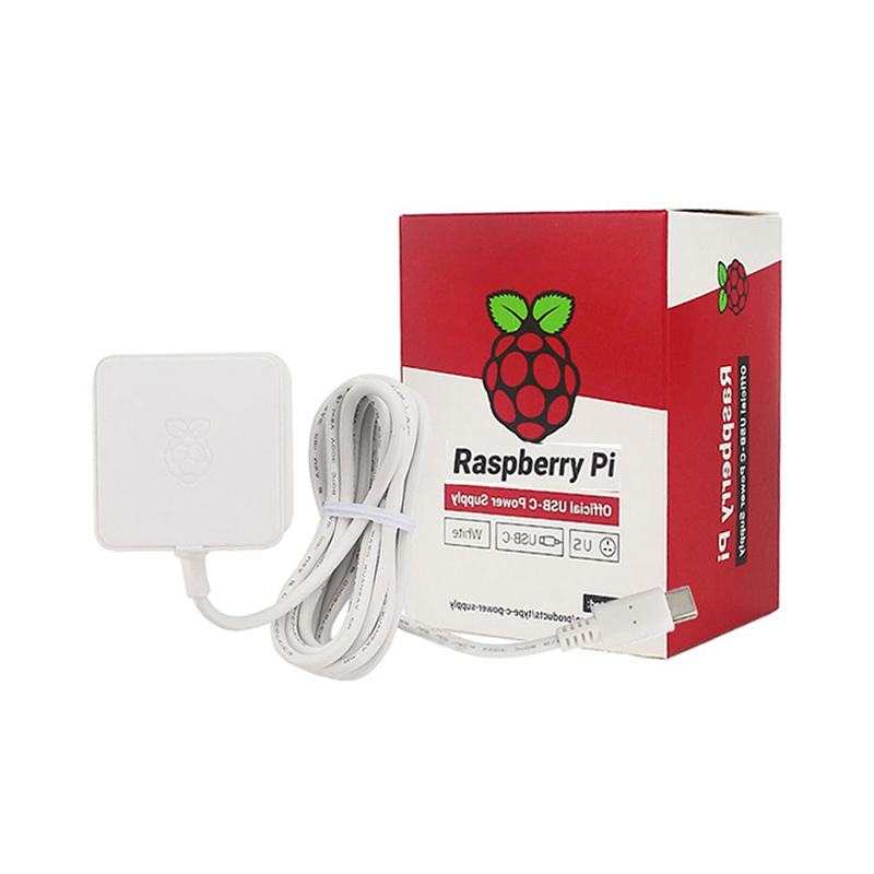 Raspberry Pi 4 Official USB-C Power, US, White