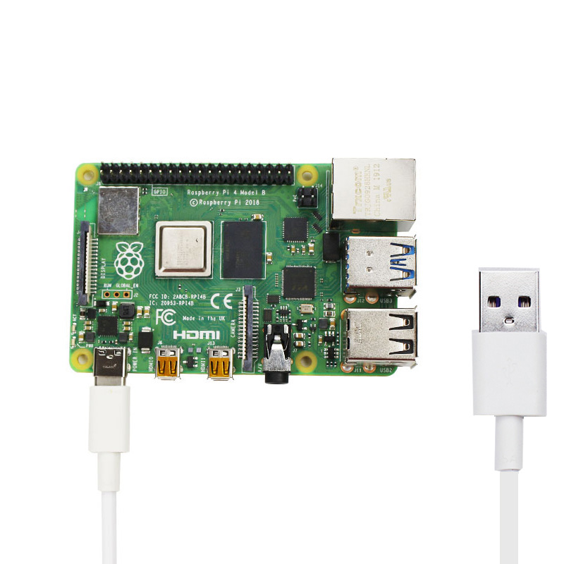 Raspberry Pi 4B development board power charging data cable Type C interface 5V 3A power supply cabl