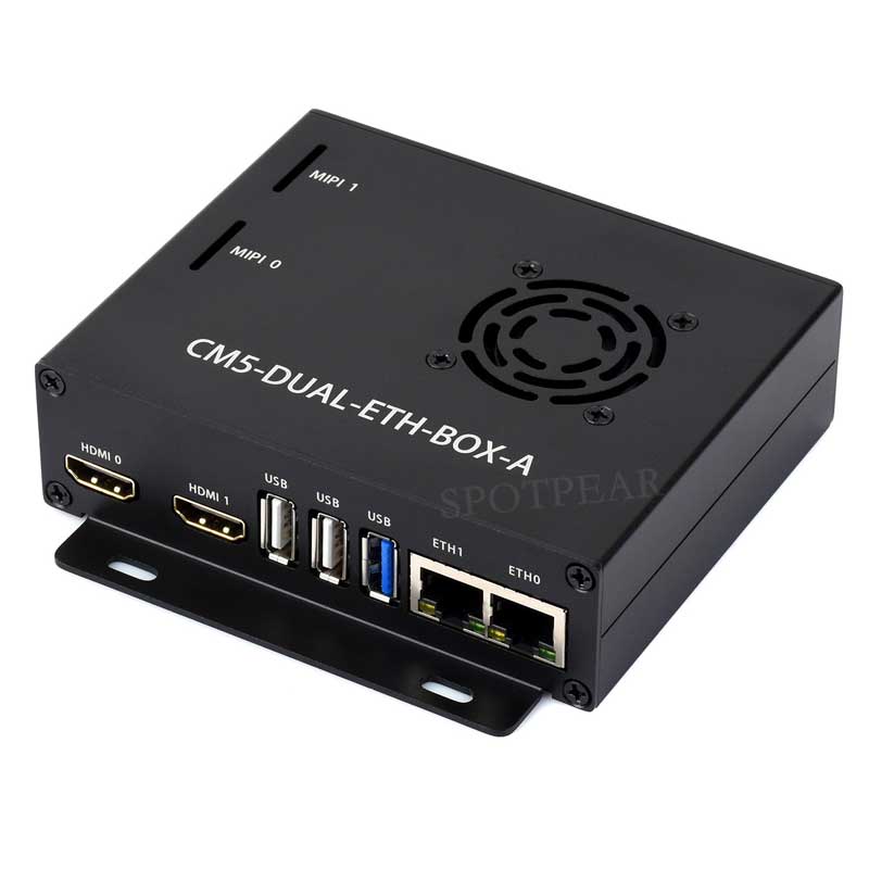 Raspberry Pi CM5 Gigabit/2.5G Dual Ethernet Expansion Board with RJ45 GPIO IO Base