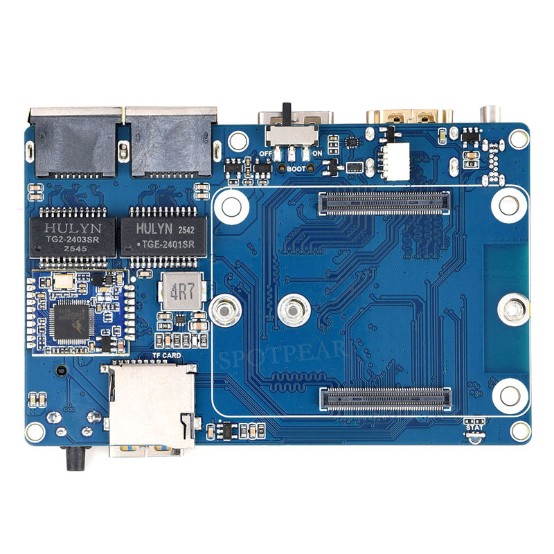 Raspberry Pi CM5 Gigabit 2.5G Dual Ethernet Ports Expansion Board RJ45 4K Output