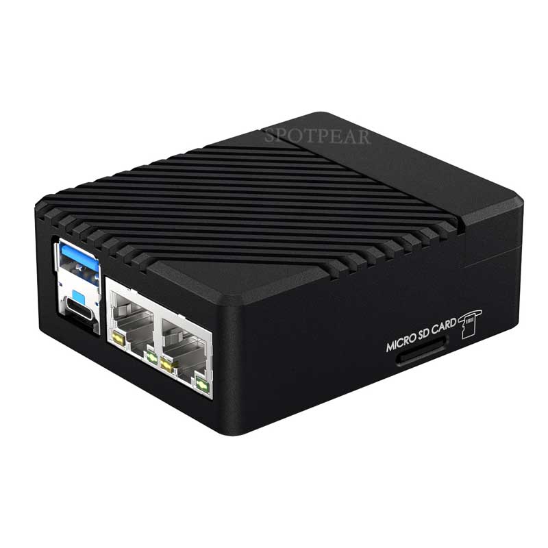Carte De Base Dual Ethernet Pour Raspberry Pi CM5 - Double Sortie 4K, Double MIPI, Slot M.2 Pour 4G/5G, NVMe, USB 3.2, PoE, GPIO 40 Broches