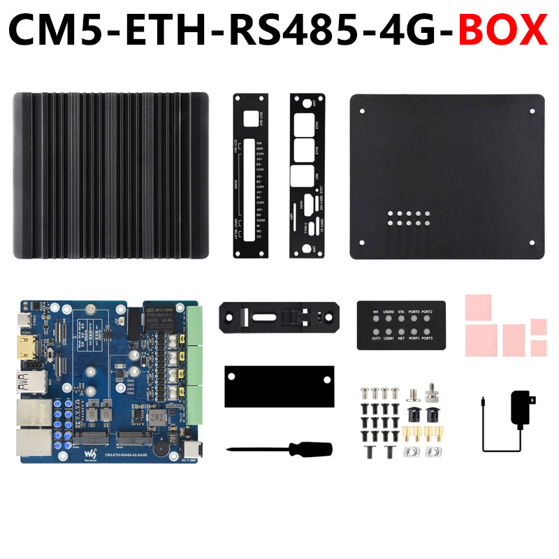 Raspberry Pi CM5 RS485 4G/5G Dual Ethernet Port ETH Gigabit/2.5G Expansion Board