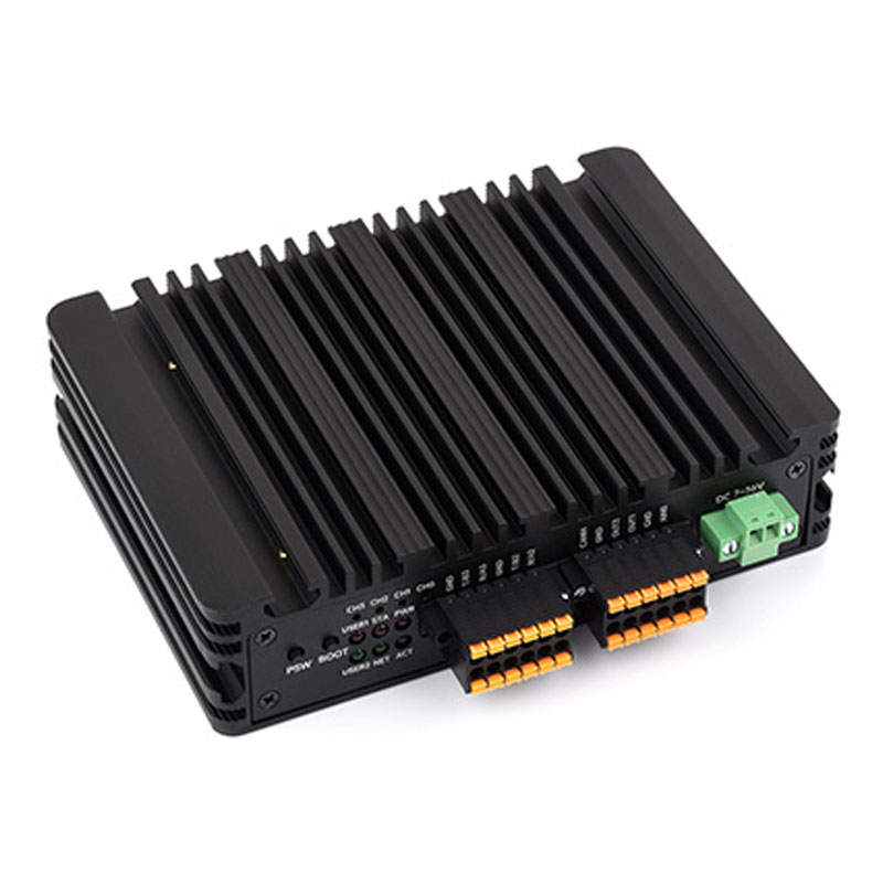 Raspberry Pi CM5 Gigabit Ethernet Port Industrial Computer with RJ45 Aluminum Alloy Radiating Case