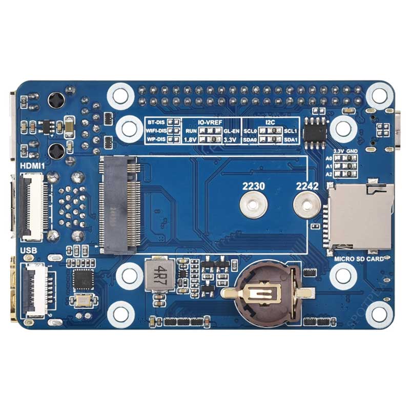 Raspberry Pi CM5 IO BASE B Mini Board a Base Development Platform Compute Module 5 IO Board with EEPROM And Encryption chip
