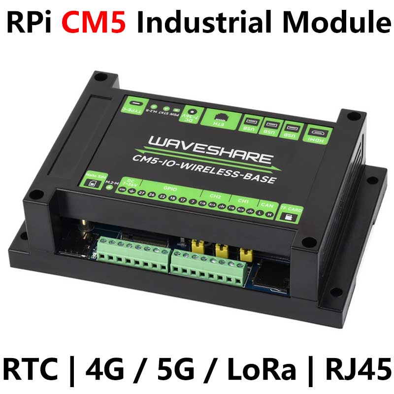 Raspberry Pi CM5 Industrial Module 4G/5G/LoRa Gigabit Ethernet RJ45