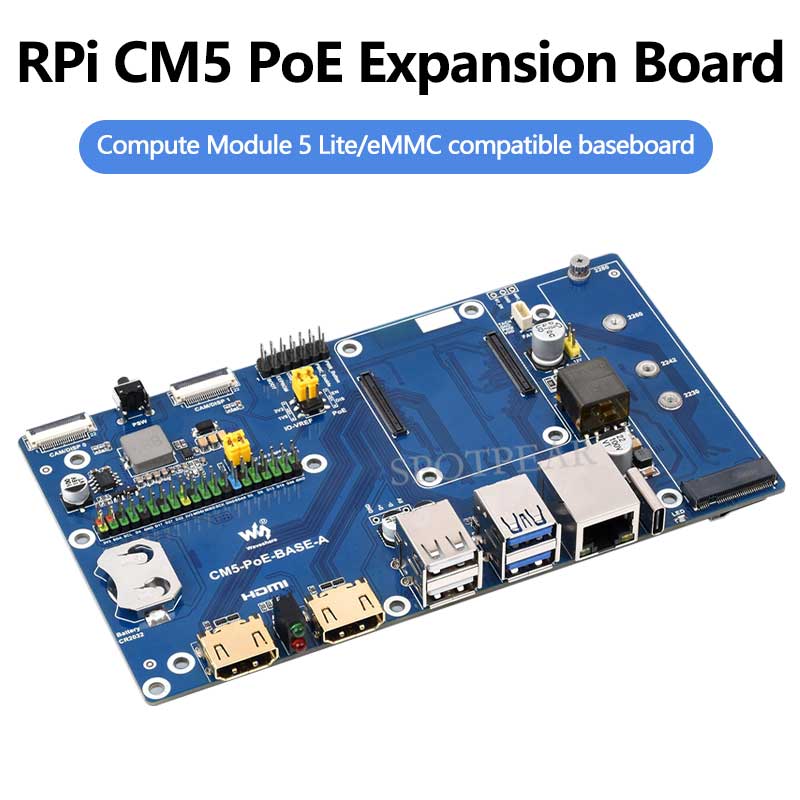 Raspberry Pi Compute Module 5 PoE BASE A  RJ45 For CM5 Lite/eMMC