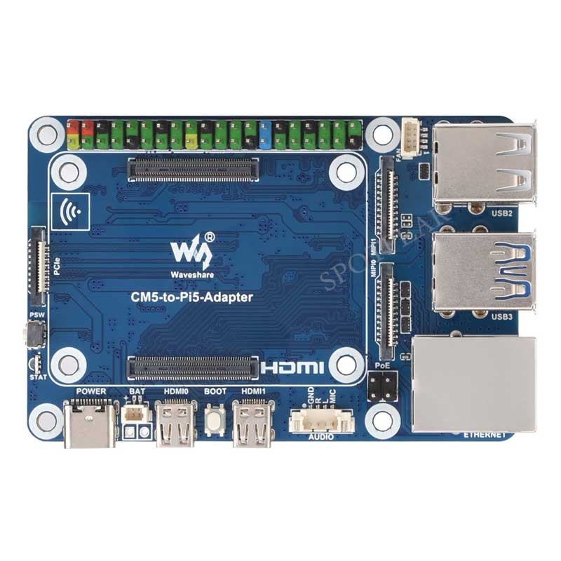 Raspberry Pi CM5 to Pi 5 Expansion Board With USB microphone & Audio Port