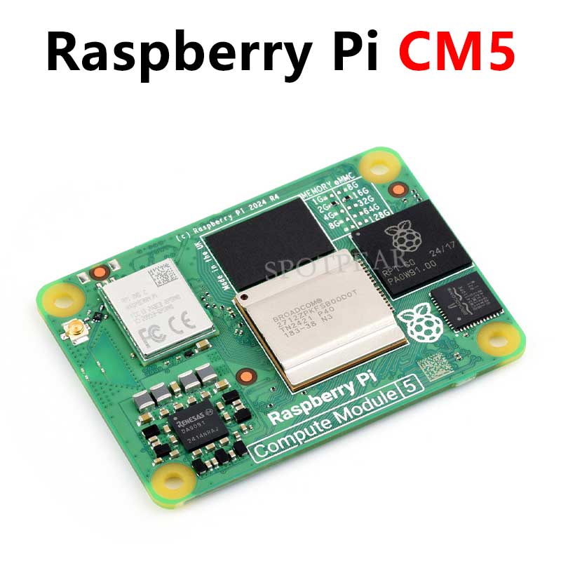 Raspberry Pi Compute Module 5 CM5 Cortex A76 BCM2712 With/Without Wi-Fi RAM 2/4/8/16GB eMMC Lite/8/16/32/64GB