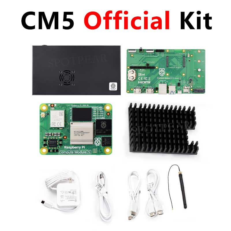 Raspberry Pi CM5 Compute Module 5 Development Kit With CM5104032 + Official Original IO Board + Case