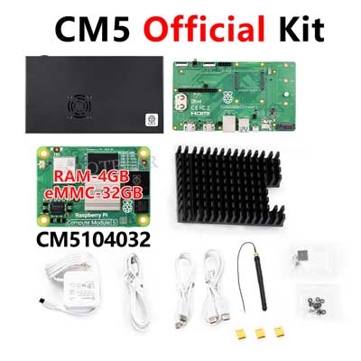 Raspberry Pi CM5 Compute Module 5 Development Kit With CM5104032 + Official Original IO Board + Case