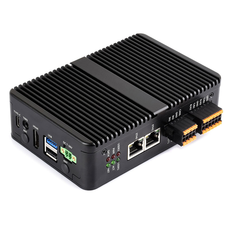 Raspberry Pi CM5 Gigabit 2.5G Dual Ethernet Port Industrial Computer with RJ45 4K Output