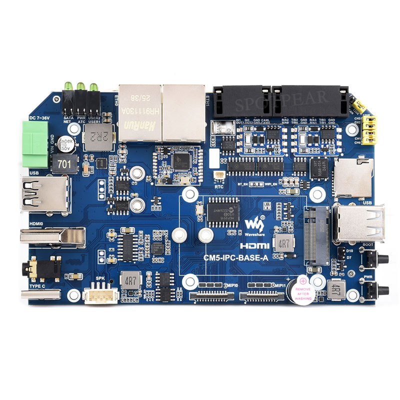 Raspberry Pi CM5 Gigabit 2.5G Dual Ethernet Port Industrial Computer with RJ45 4K Output