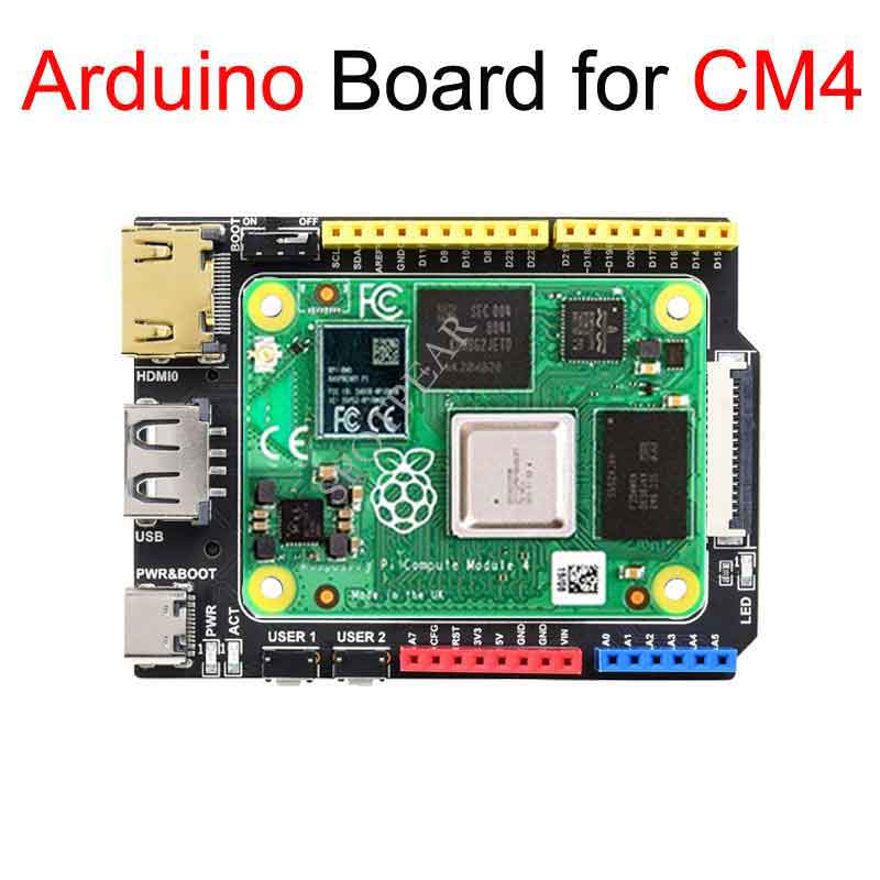 Raspberry Pi Compute Module 4 CM4 Arduino Compatible Base Board, HDMI, USB, M.2 Slot