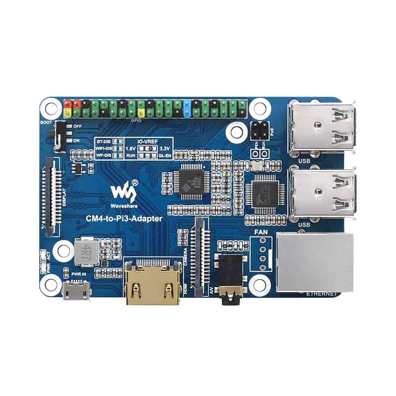 Raspberry Pi CM4 to 3B Adapter expansion board Compute module 4 IO Board Compatible with Pi3 Size