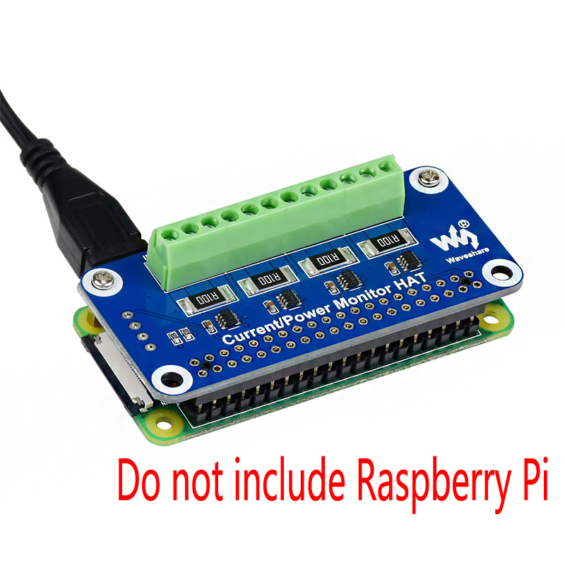 Raspberry Pi 4 ch Current/Voltage/Power Monitor HAT, I2C/SMBus
