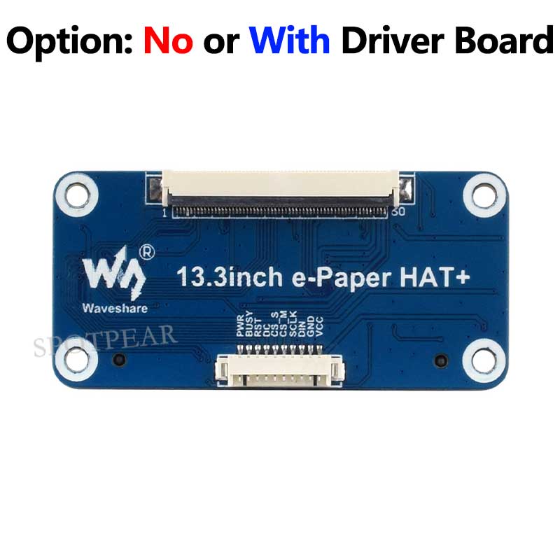 Raspberry Pi 13.3 inch e-Paper HAT+ (E) E-Ink E6 Full color 1600x1200 Screen Display For Arduino /STM32 /ESP32