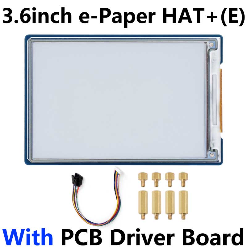 Raspberry Pi 3.6 inch e-Paper HAT+ (E) E-Ink E6 Full color 600x400 Screen Display For Arduino /STM32 /ESP32