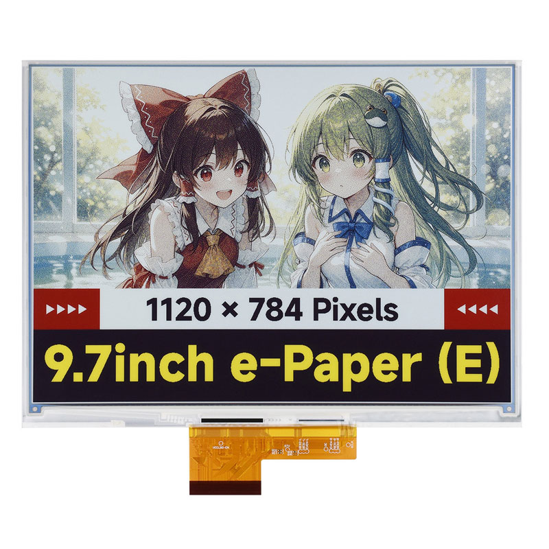 Raspberry Pi 9.7 inch e-Paper HAT+ (E) E-Ink E6 Full color 1120x784 Screen Display For Arduino /STM32 /ESP32/Jetson Nano