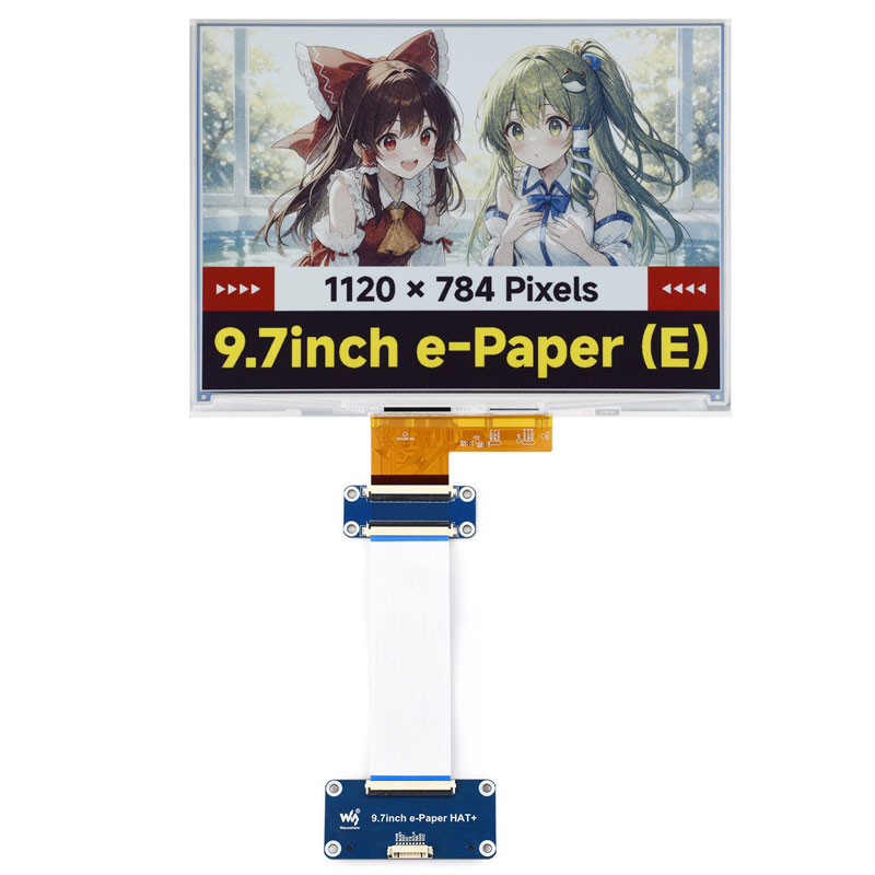 Raspberry Pi 9.7 inch e-Paper HAT+ (E) E-Ink E6 Full color 1120x784 Screen Display For Arduino /STM32 /ESP32/Jetson Nano