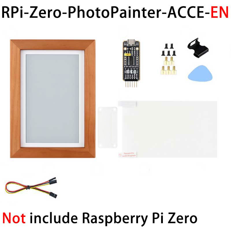 Raspberry Pi Zero Pi0 2W Digital Photo Frame 7.3 inch E6 Full Color E Paper Ink Calendar Art Poster