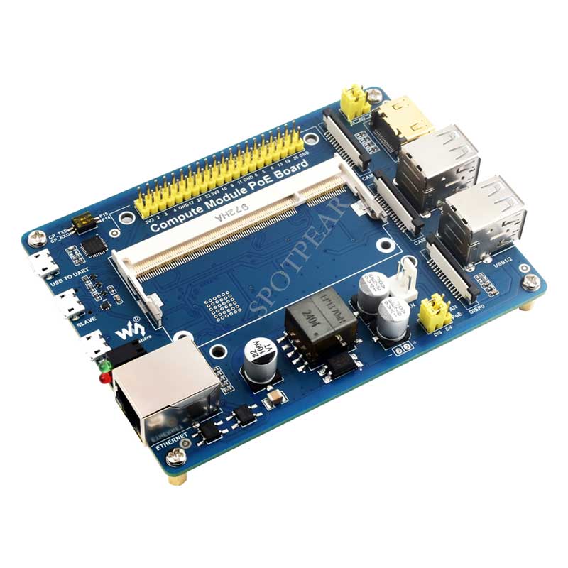 Package Kit Raspberry Pi CM4S08032 And Compute Module PoE IO Board