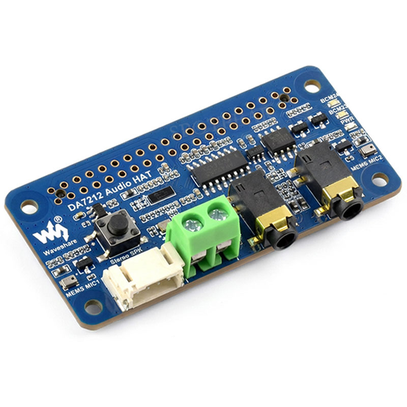 Raspberry Pi DA7212 I2S Audio For XiaoZhi AI Expansion Board Dul-mic Free-Driver For PI5/PI4/Zero