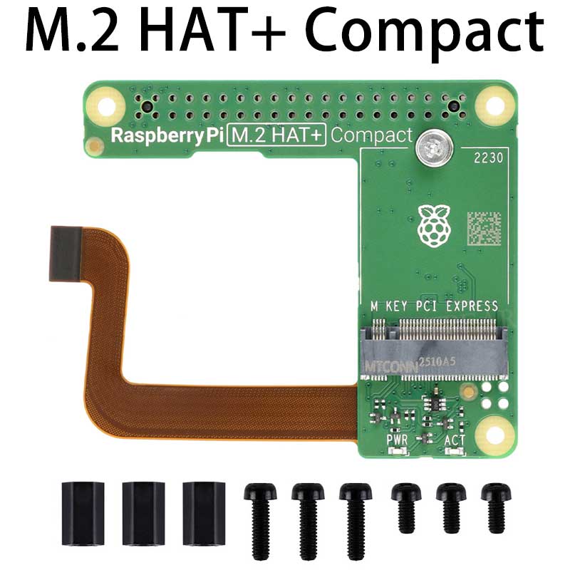 Raspberry Pi 5 Official Original PCIe to M.2 HAT+ Compact Expansion Board NVMe SSD 
