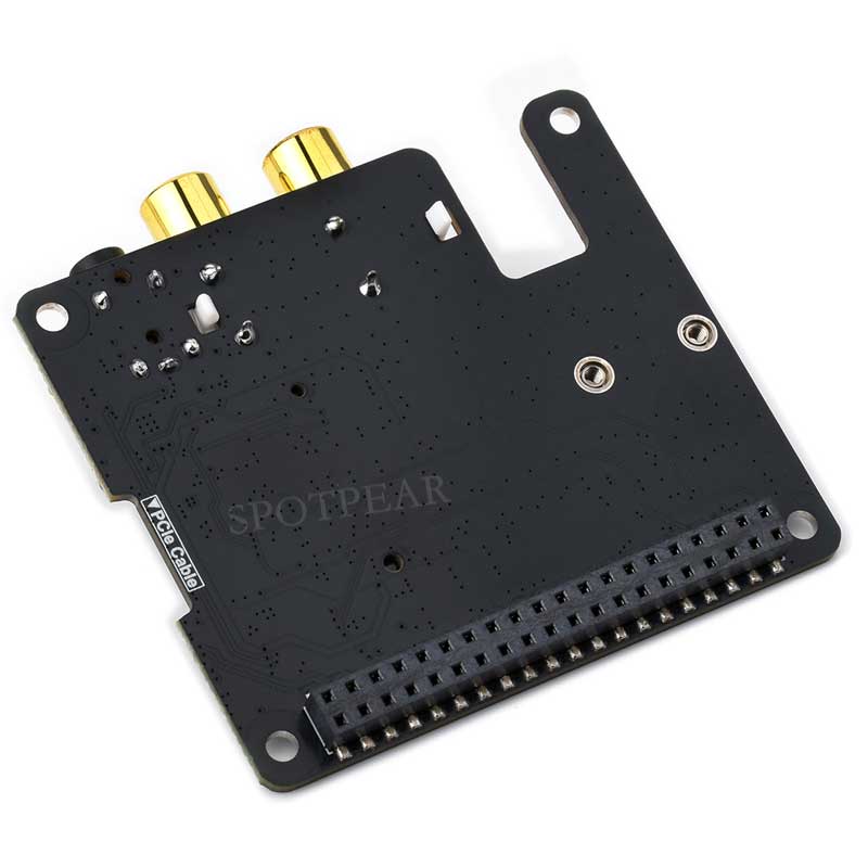 Raspberry Pi 5 PCIe to M.2 NVME and PCM5122 I2S DAC HIFI Expansion Board Driver-Free