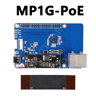 MP1G-POE Raspberry Pi 5 PCIe to 1G Gigabit Ethernet POE HAT Pi5 RTL8111