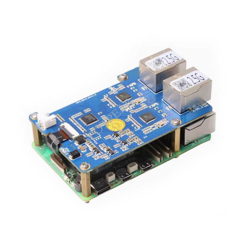 MP2.5GD Raspberry Pi 5 PCIe to Dual 2.5G Double Ethernet HAT Pi5 RTL8125