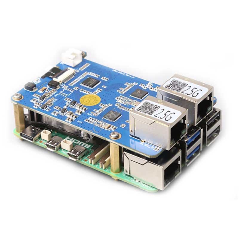 MP2.5GD Raspberry Pi 5 PCIe to Dual 2.5G Double Ethernet HAT Pi5 RTL8125