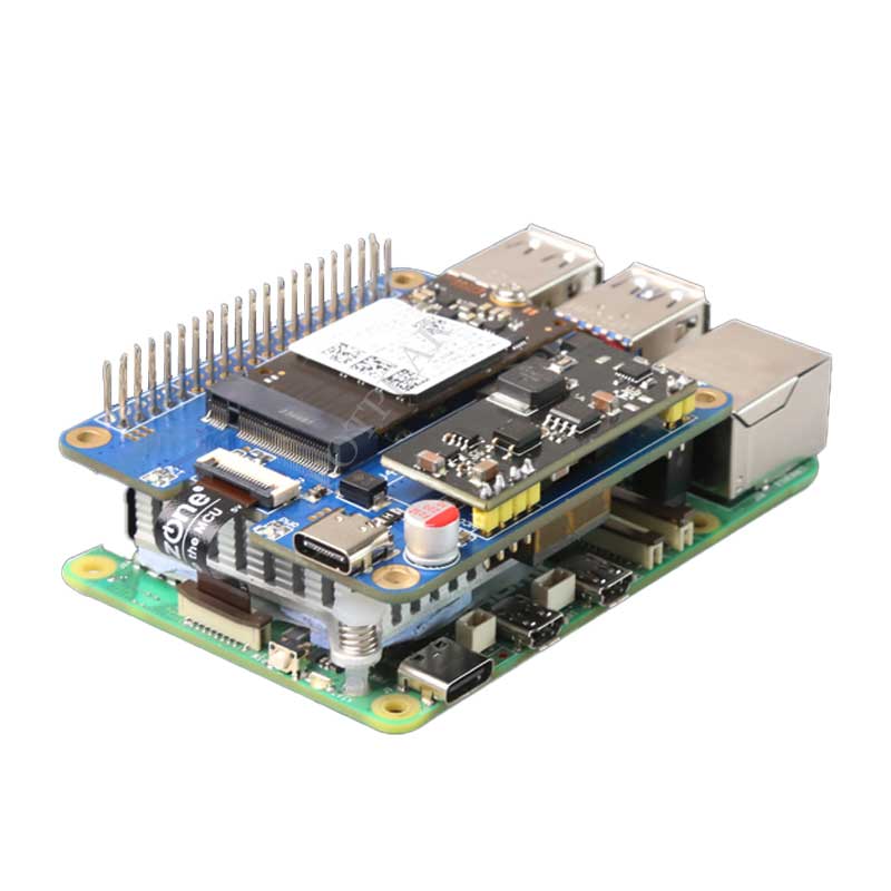 MPS2242 POE Raspberry Pi 5 PCIe to M.2 NVMe SSD Adapter Board Pi5 2242/2230