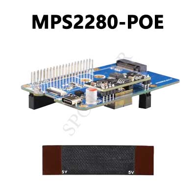 MPS2280 POE Raspberry Pi 5 PCIe to M.2 NVMe  SSD Adapter Board HAT Pi5 2280/2242/2230