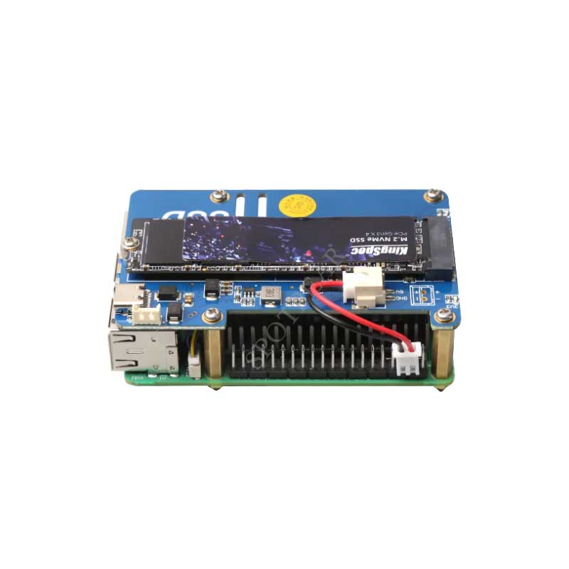 MPS2280P Raspberry Pi 5 PCIe to M.2 NVMe SSD Board With Extra Power Support Port