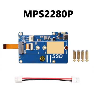 MPS2280P Raspberry Pi 5 PCIe to M.2 NVMe SSD Board With Extra Power Support Port