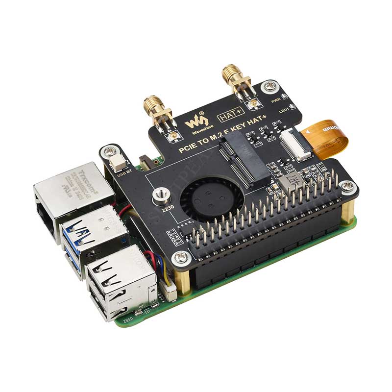 Raspberry Pi 5 PCIe To M.2 E KEY NGFF WIFI7 WIFI6 For BE200/AX210/AX200/RTL8822CE