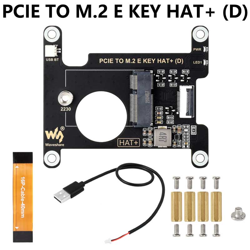 Raspberry Pi 5 PCIe To M.2 E KEY NGFF USB Bluetooth For BE200/AX210/AX200/RTL8822CE