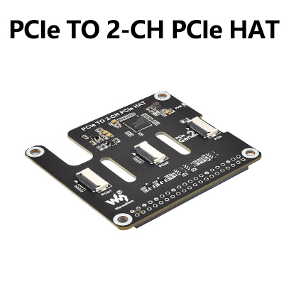 Raspberry Pi 5 PCIe to 2-CH PCIe FFC Dual PCIe HAT Board Pi5 Double