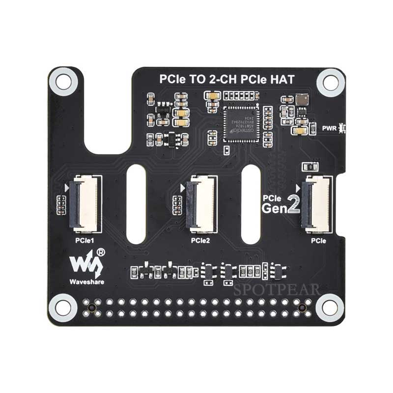 Raspberry Pi 5 PCIe to 2-CH PCIe FFC Dual PCIe HAT Board Pi5 Double