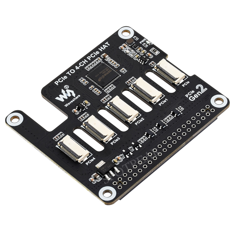 Raspberry Pi 5 PCIe to 4-CH PCIe FFC HAT Board Pi5 4 Channels