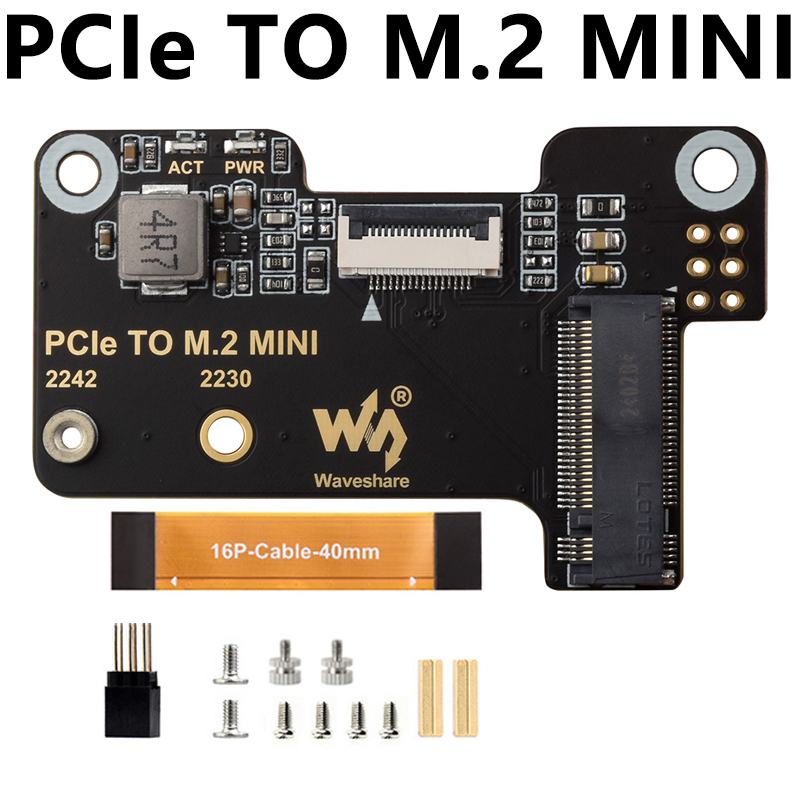 Raspberry Pi5 PCIe TO M.2 MINI Support Gen2 and Gen3 SSD Compatible 2230 2242