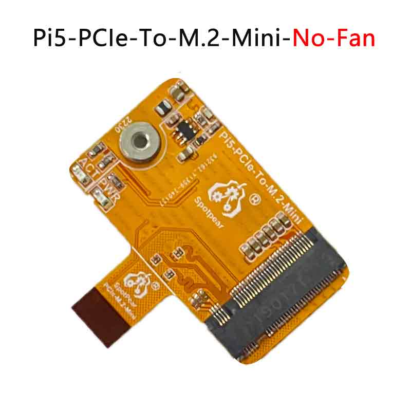 Raspberry Pi 5 PCIe to M.2 NVMe SSD Mini One-Body Board HAT Integrated-FPC & 90R Differential Matchi